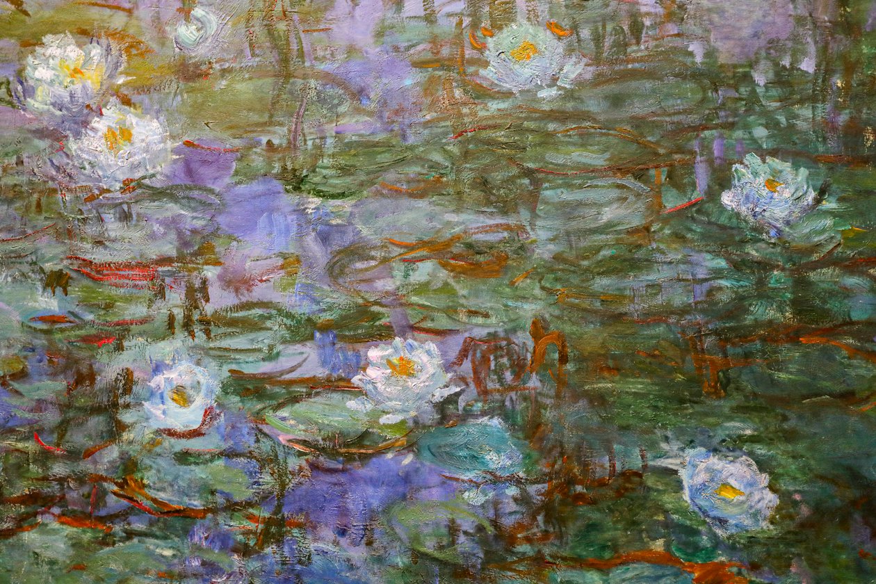 Mavi Nilüferler (detay) by Claude Monet