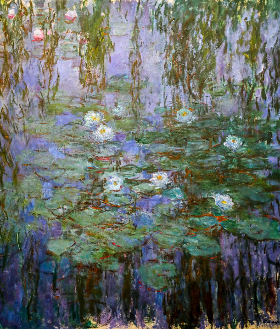 Mavi Nilüferler (detay) by Claude Monet