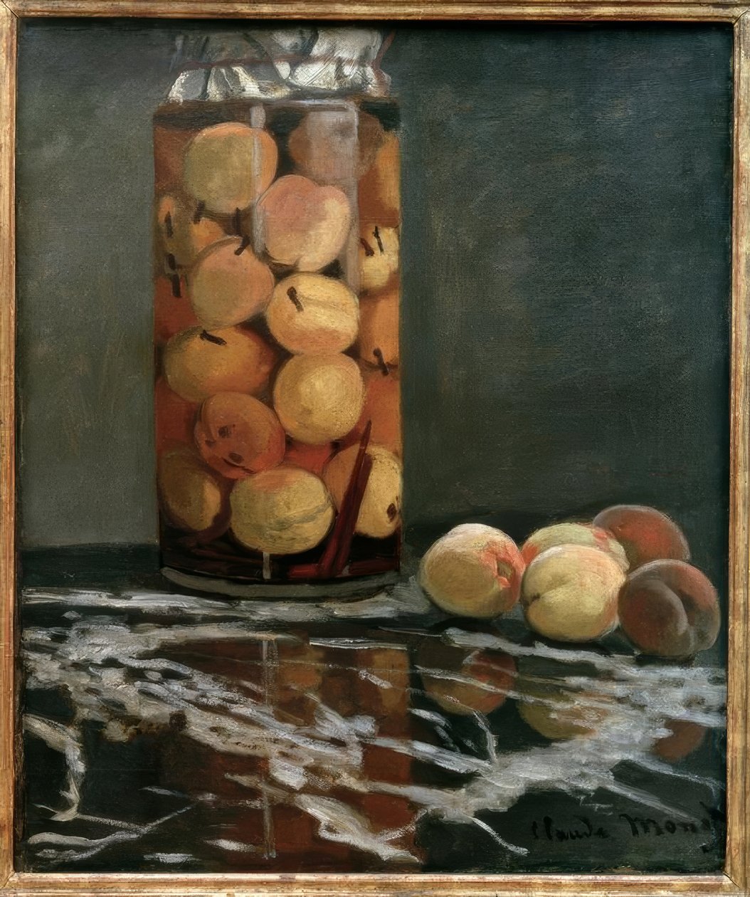 şeftali kavanozu by Claude Monet