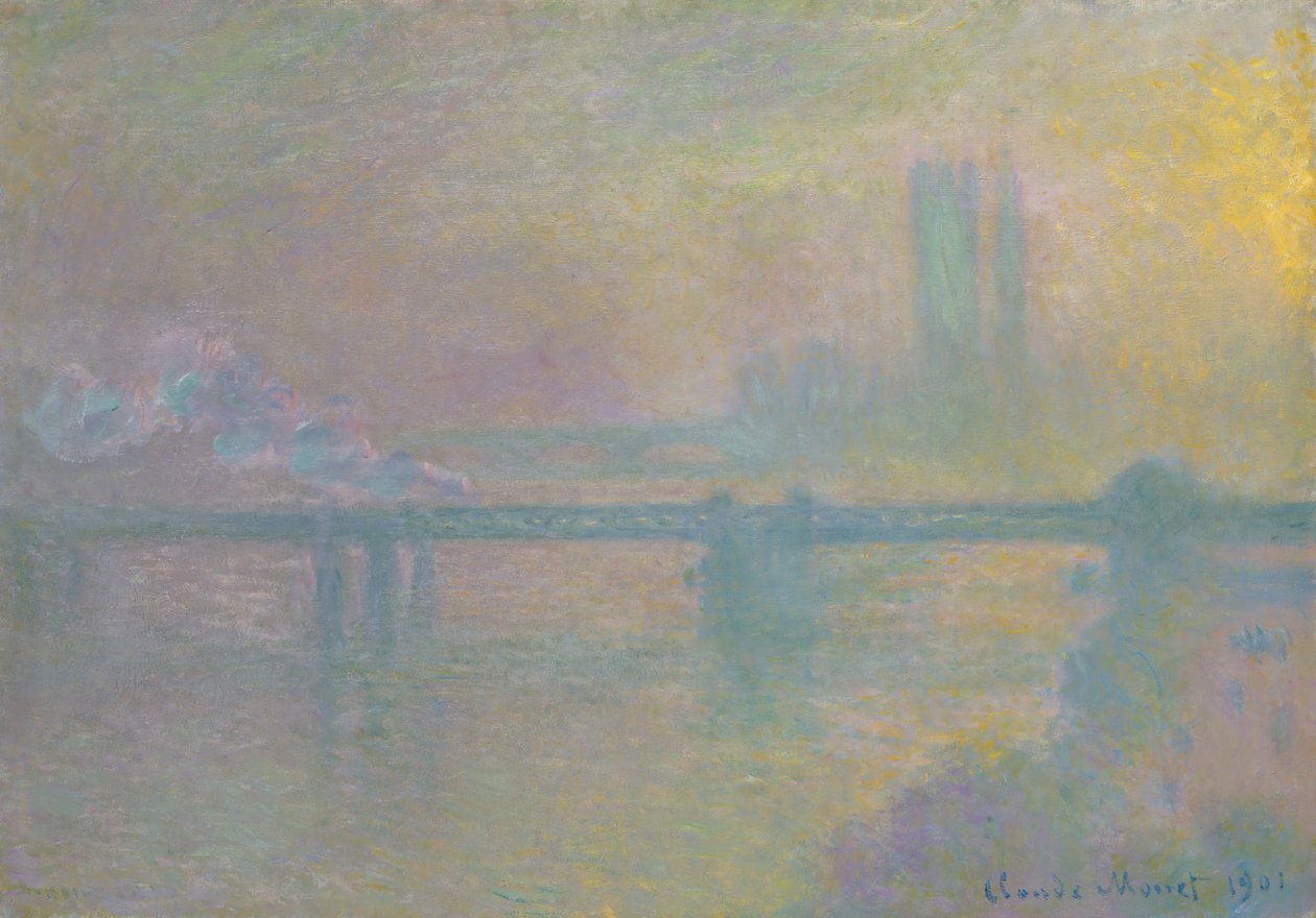 Charing Cross Köprüsü, Londra, 1901. by Claude Monet