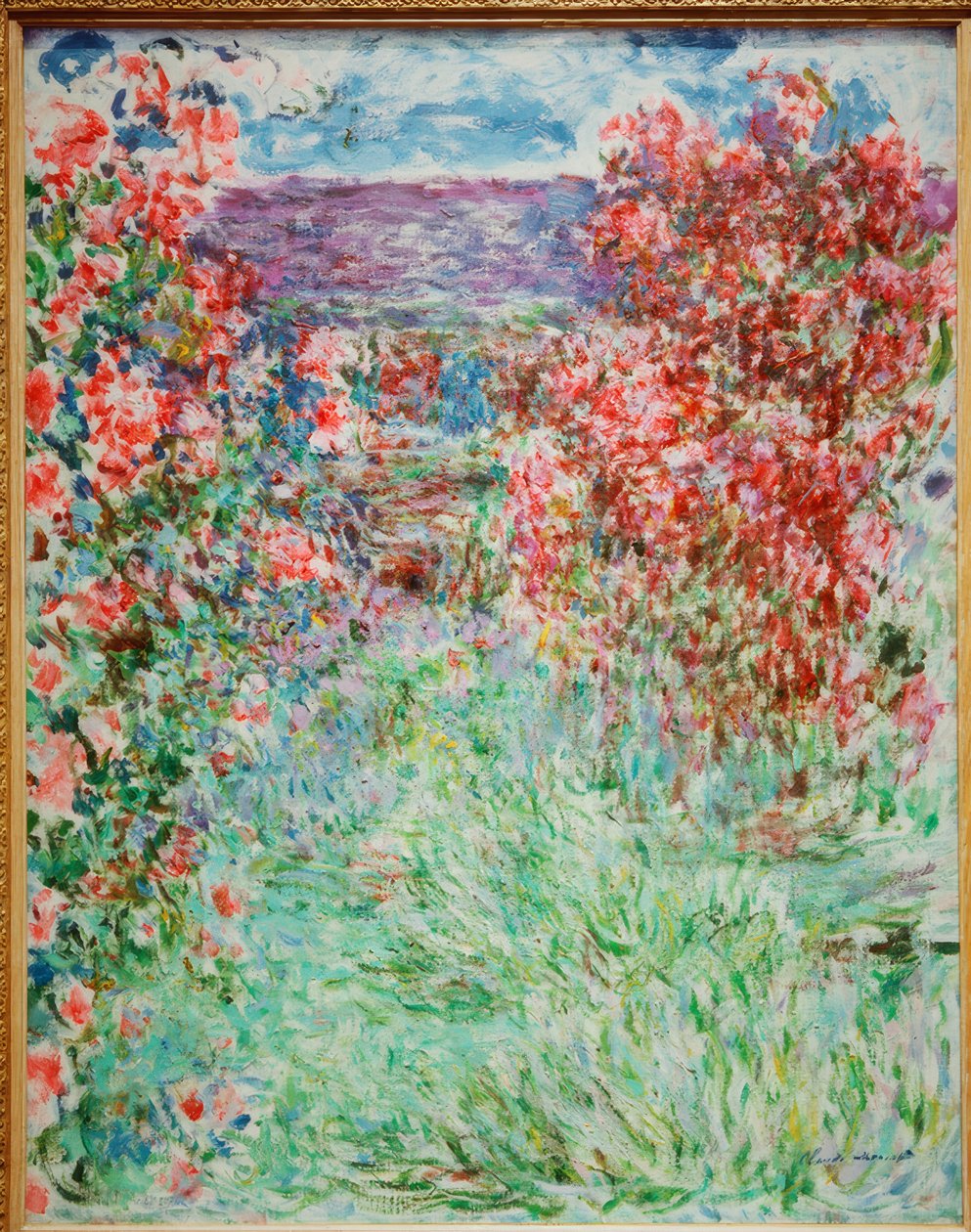 güller arasındaki ev by Claude Monet