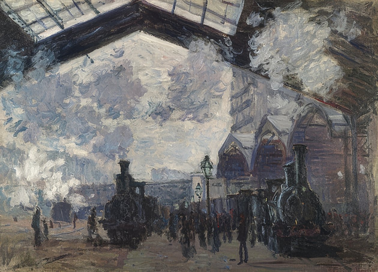 Der Gare Saint Lazare. 1877 by Claude Monet
