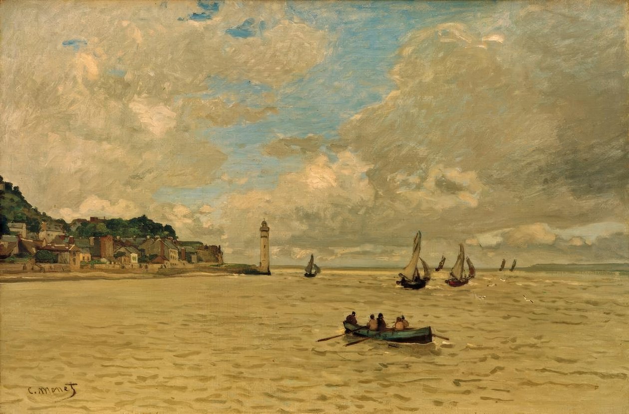 Honfleur deniz feneri by Claude Monet