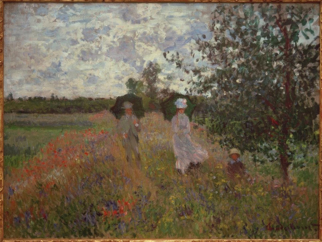 Argenteuil yakınlarında bir yürüyüşte by Claude Monet