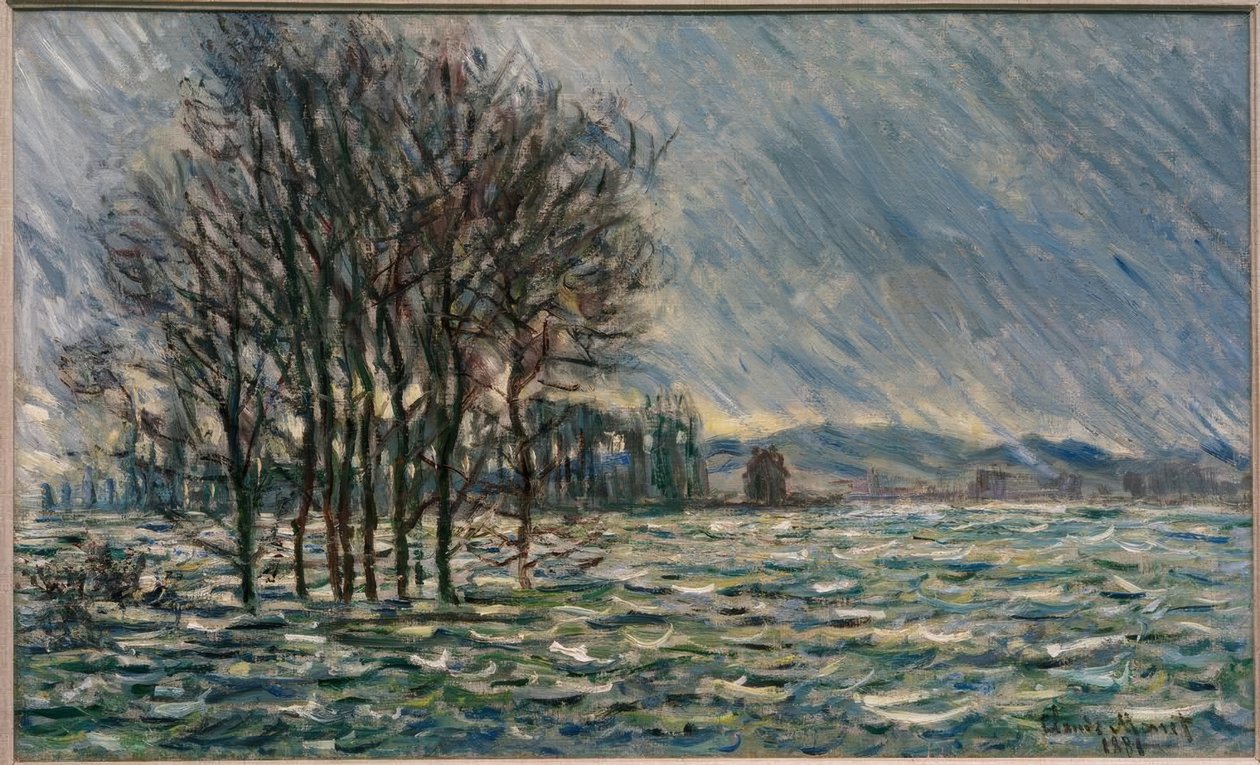 Sel basmak by Claude Monet