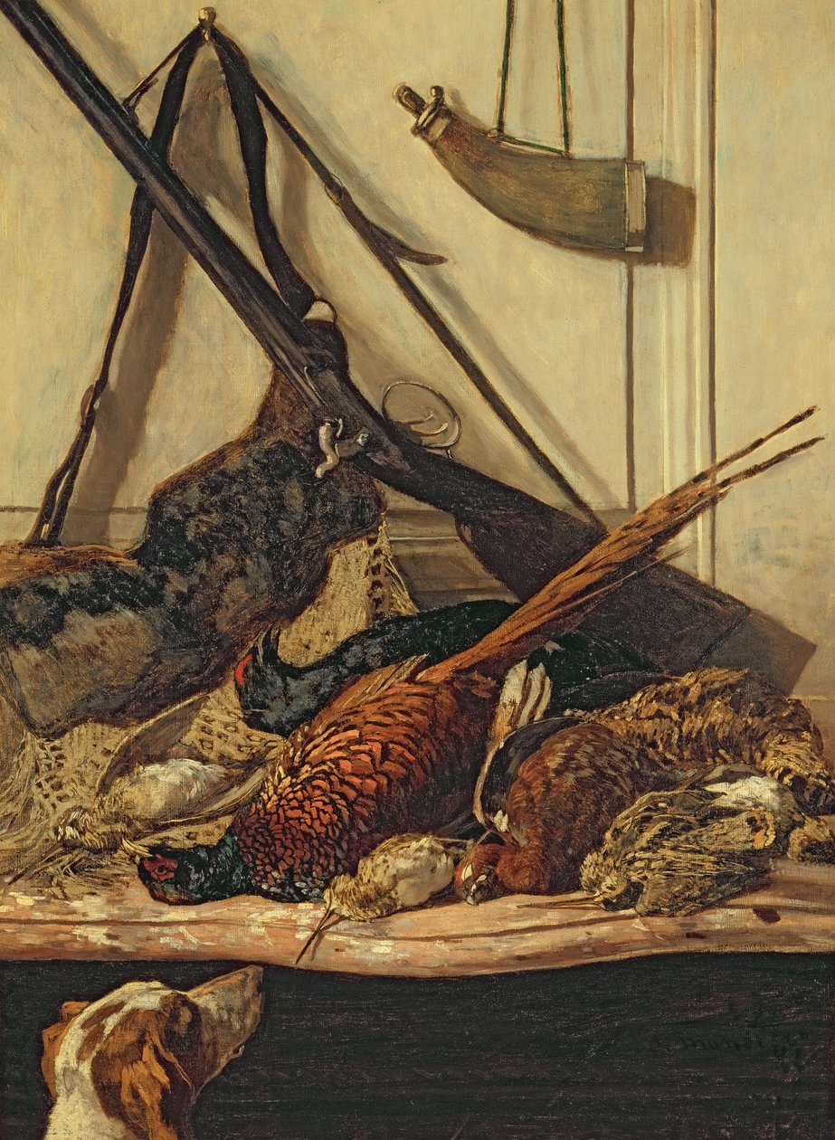 Avcılık Kupaları, 1862 by Claude Monet