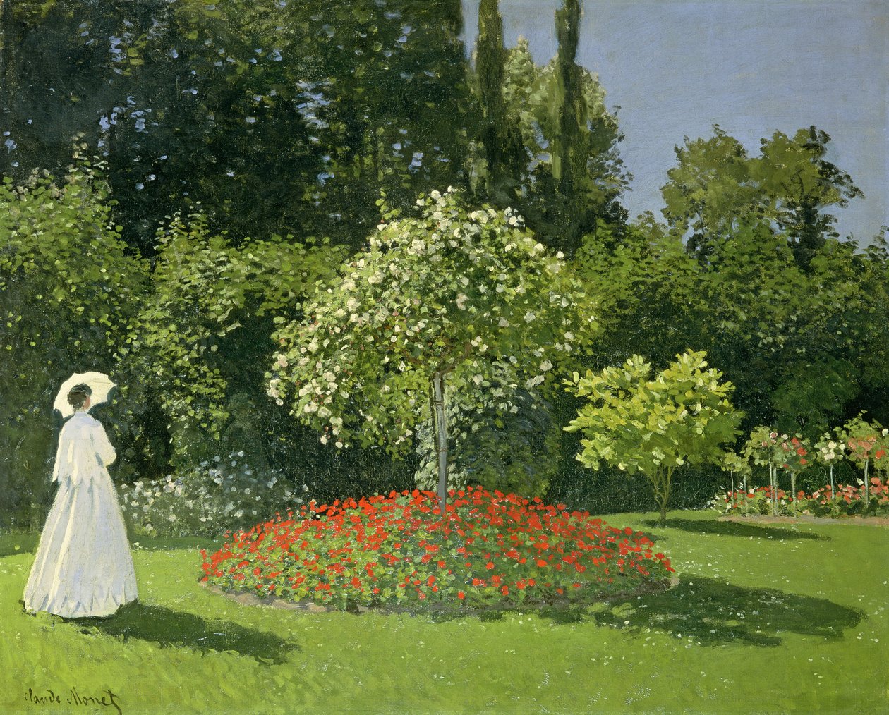 Bahçede Jeanne Marie Lecadre by Claude Monet