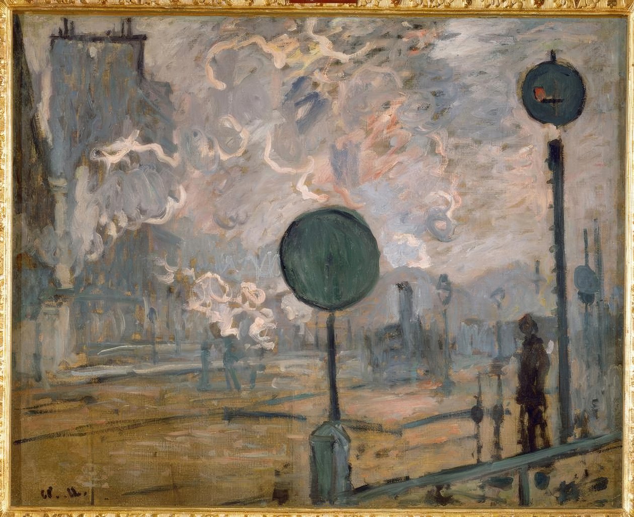 Gare Saint-Lazare dışarıda (sinyal) by Claude Monet