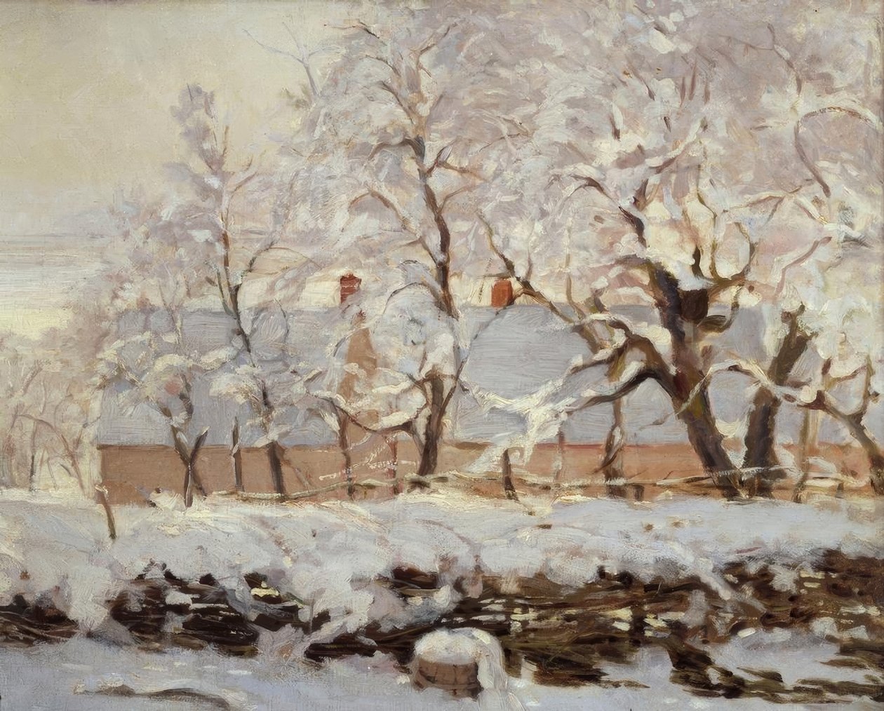 La pie (Saksağan) by Claude Monet