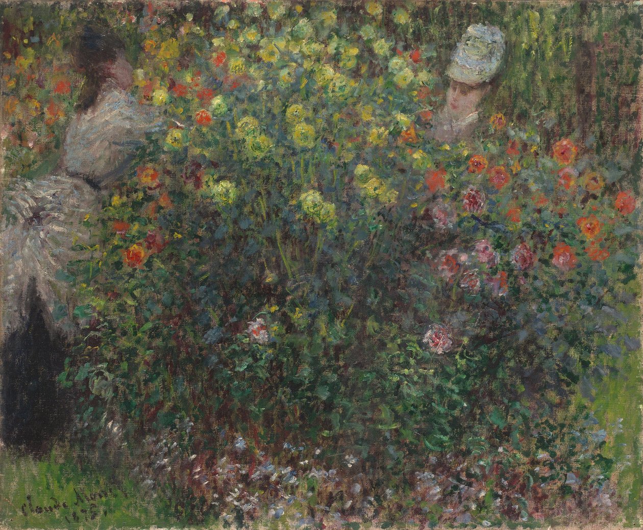 Çiçeklerdeki Hanımlar, 1875 by Claude Monet