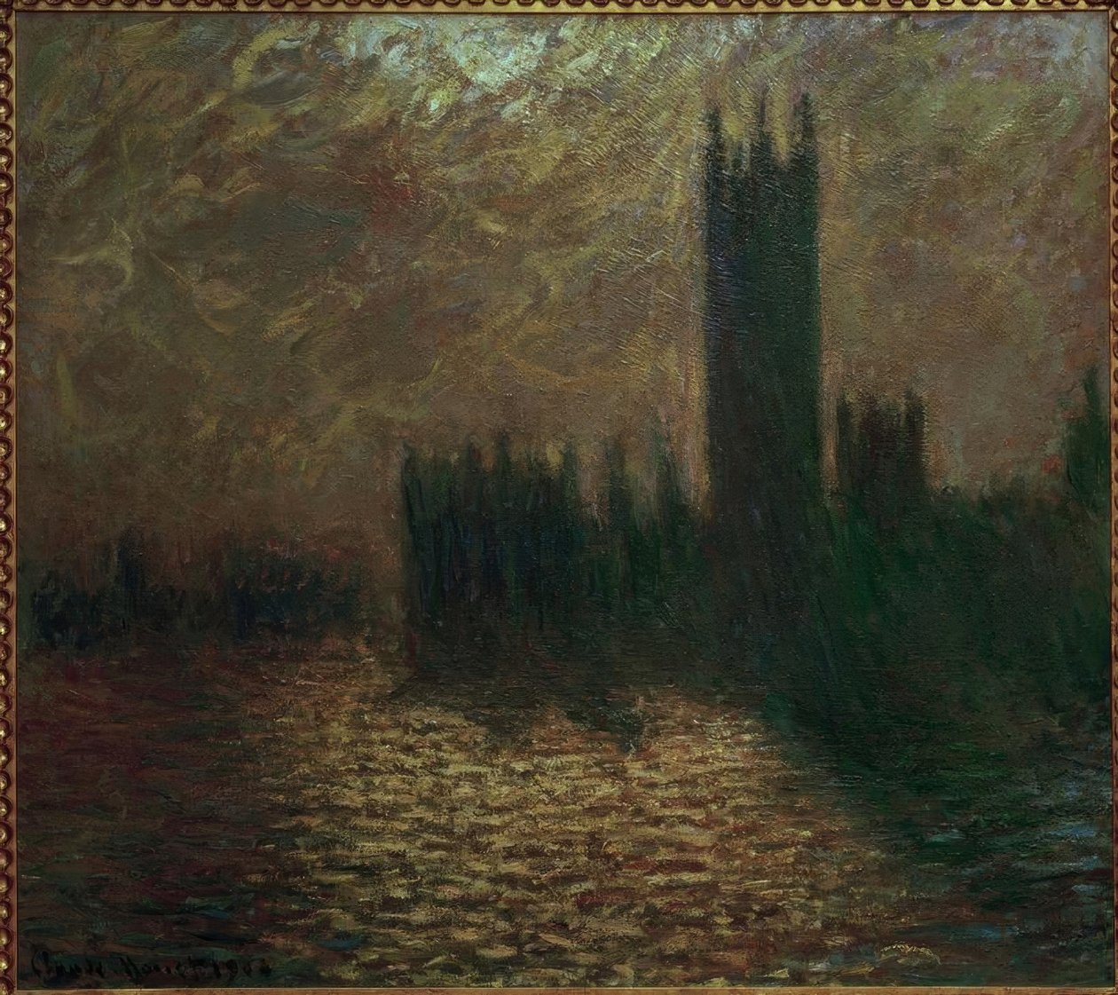 Parlamento, fırtınalı gökyüzü by Claude Monet