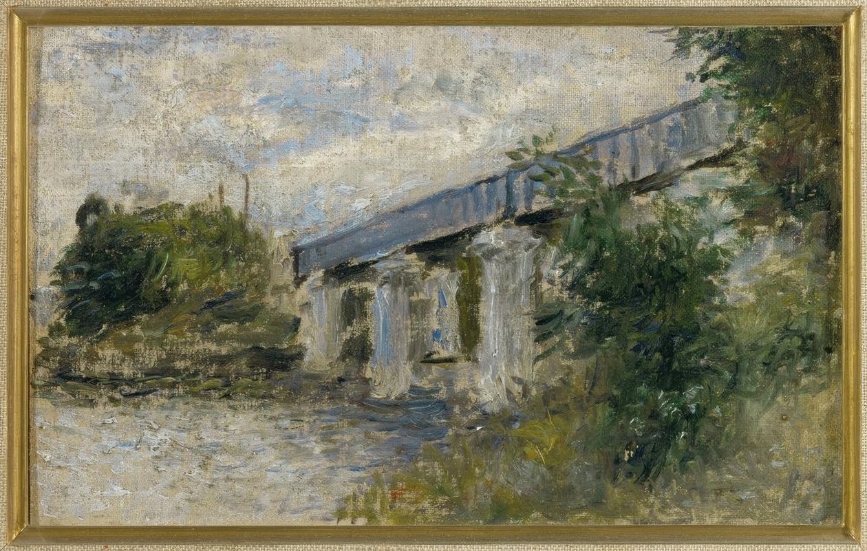 Demiryolu köprüsü, Argenteuil by Claude Monet