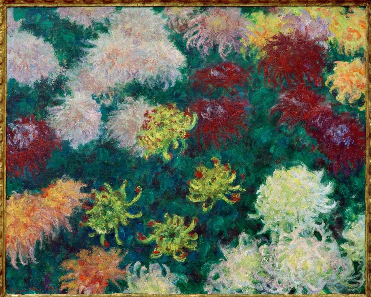 krizantem yatak by Claude Monet