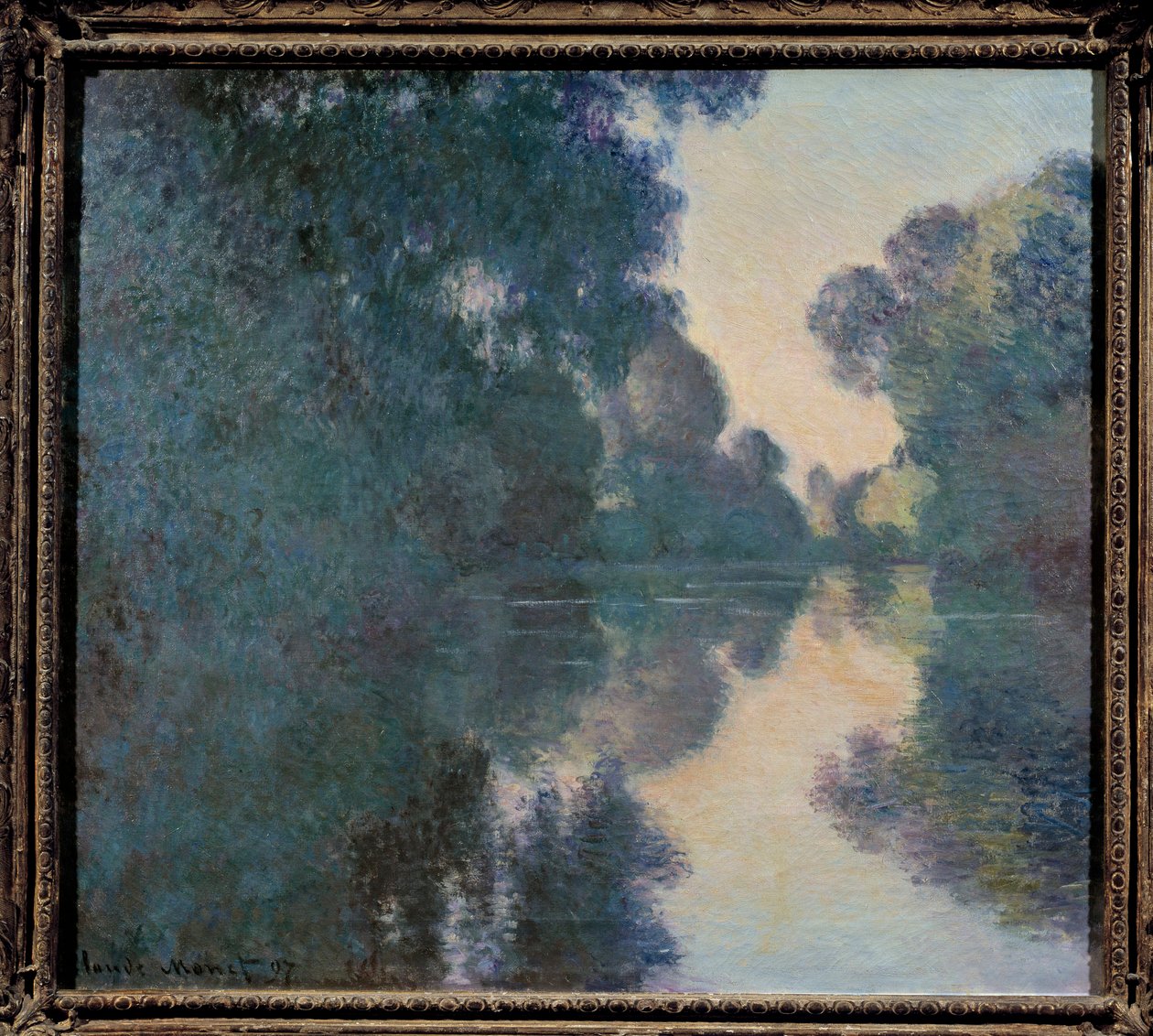 Giverny yakınlarındaki Seine'de sabah by Claude Monet