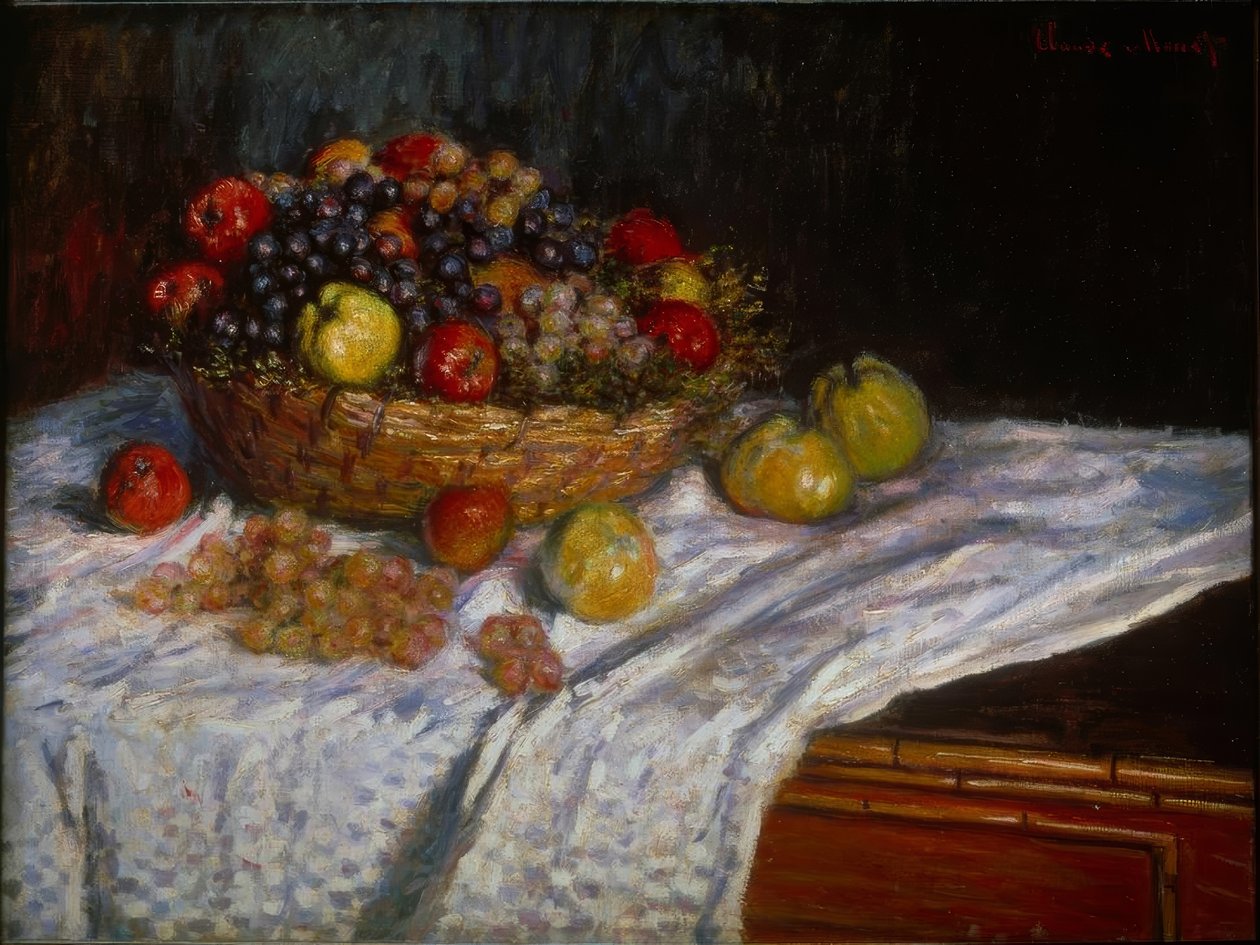 Natürmort: Üzüm ve elma by Claude Monet