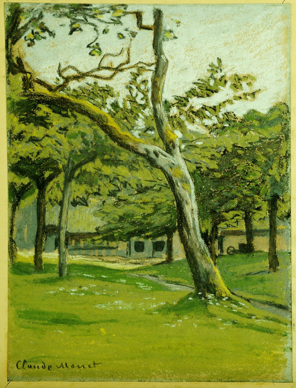 Ağaçların Altında Normandiya Çiftliği by Claude Monet