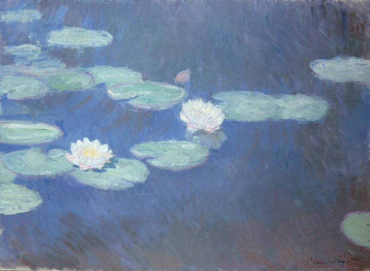 Nympheas, c.1916-19 (tuval üzerine yağlı boya) by Claude Monet