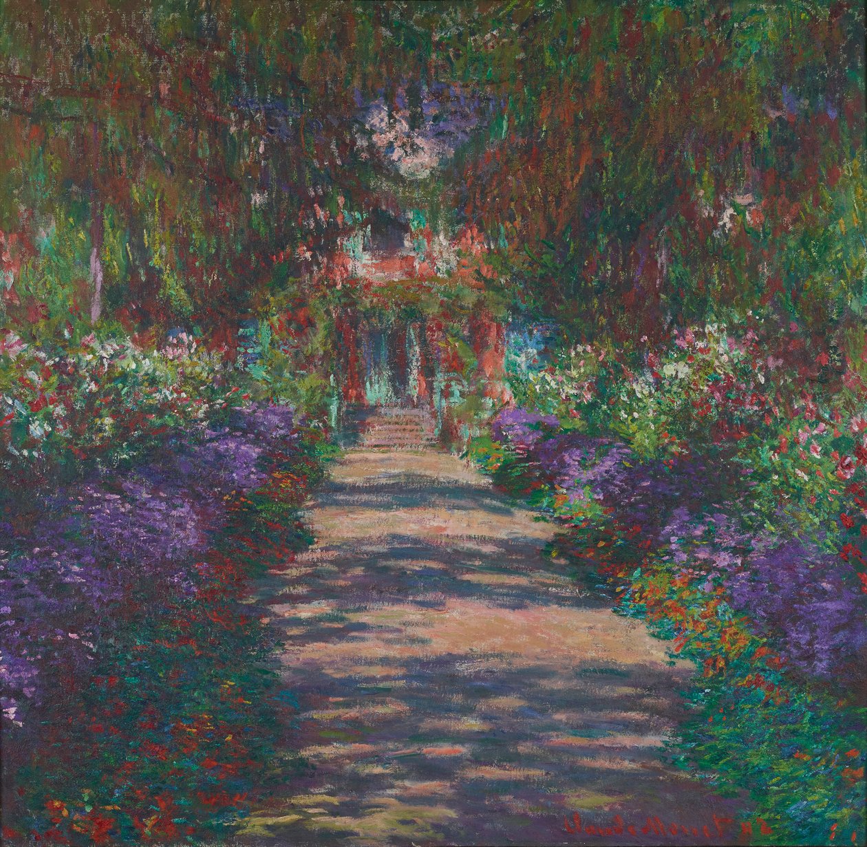 Giverny'deki Monet'nin Bahçesinde Yol, 1902. by Claude Monet