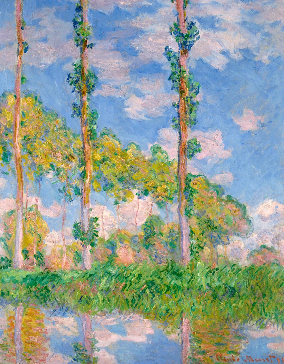 Güneşteki Kavaklar, 1891 by Claude Monet