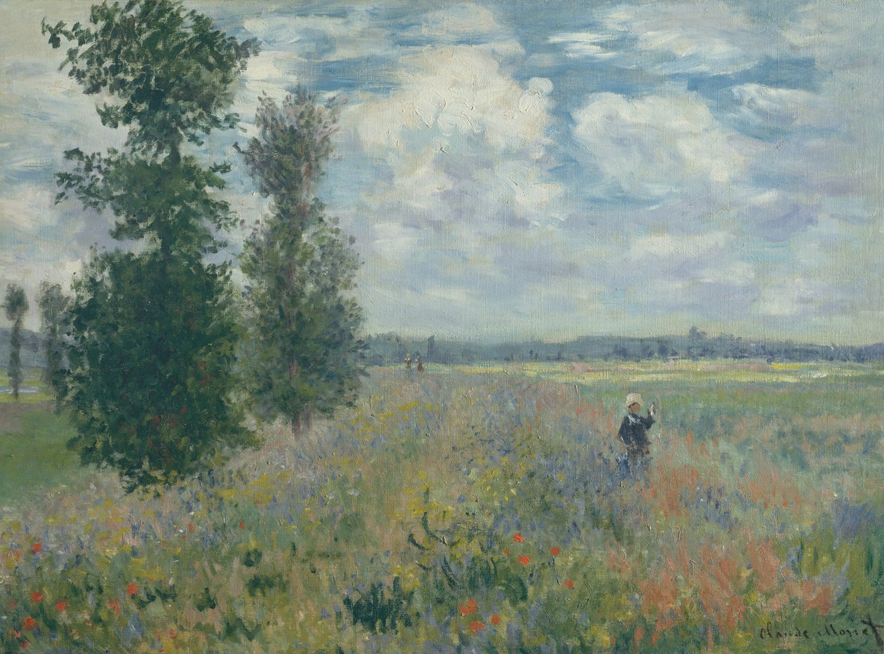 Argenteuil yakınlarındaki haşhaş tarlaları by Claude Monet