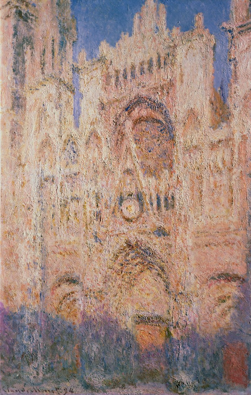 Gün Batımında Rouen Katedrali, 1892-1894. by Claude Monet