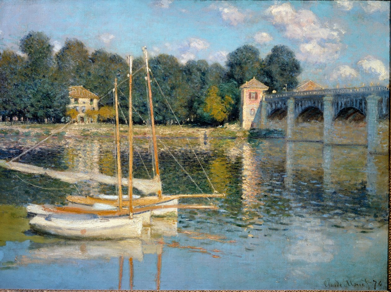 Argenteuil Köprüsü (Tuval üzerine yağlı boya by Claude Monet