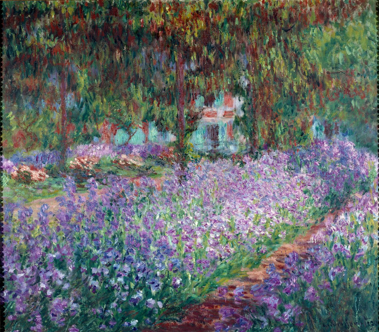 Sanatçının Giverny'deki bahçesi by Claude Monet