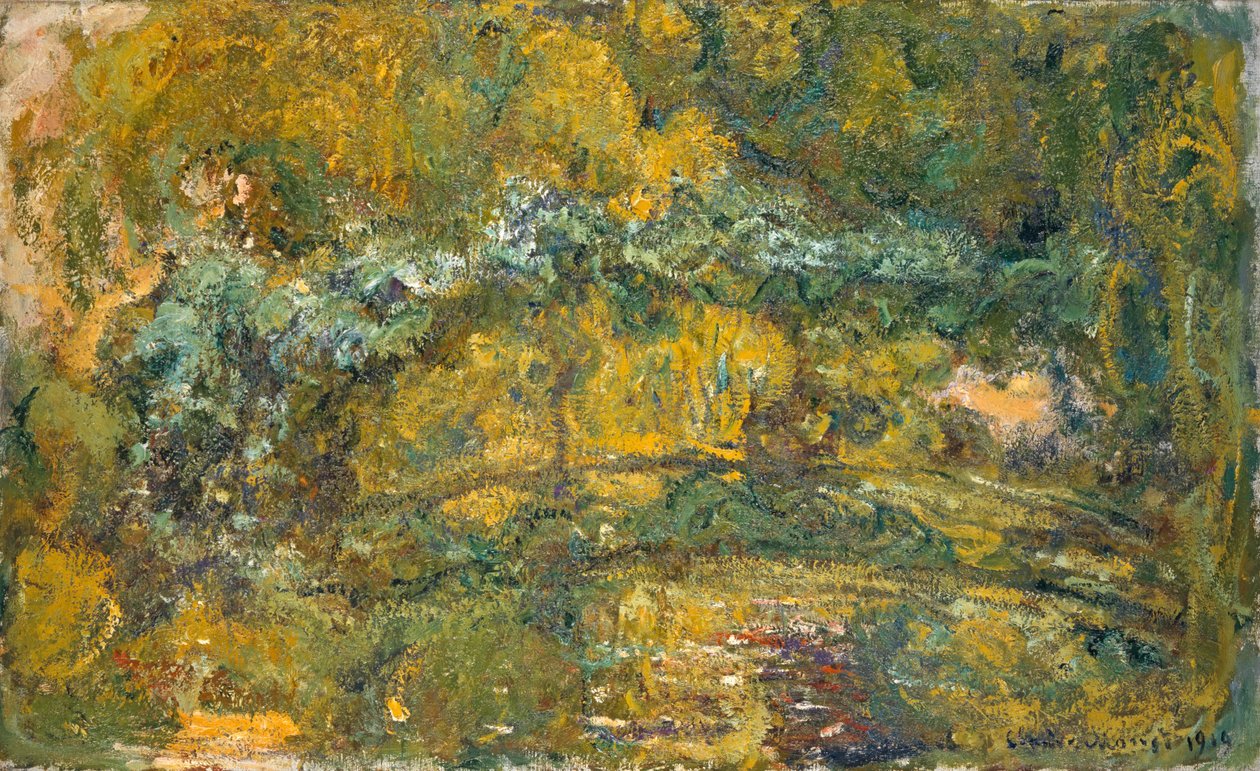 Nilüfer Göleti Üzerindeki Yaya Köprüsü, 1919 by Claude Monet