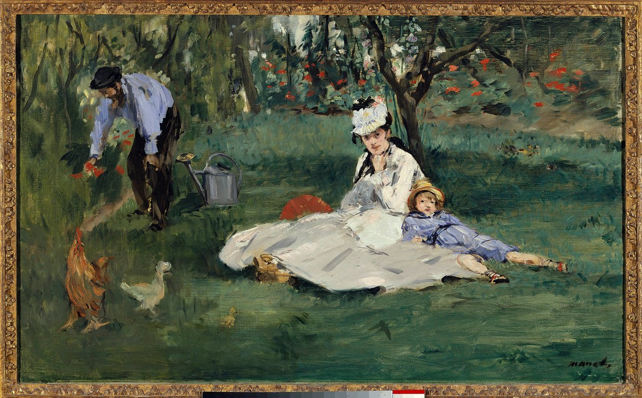 Bahçedeki Monet Ailesi by Claude Monet