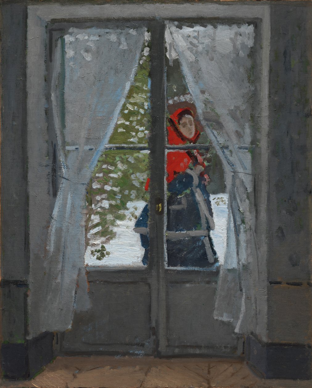 Kırmızı Fular, c. 1868-73. by Claude Monet