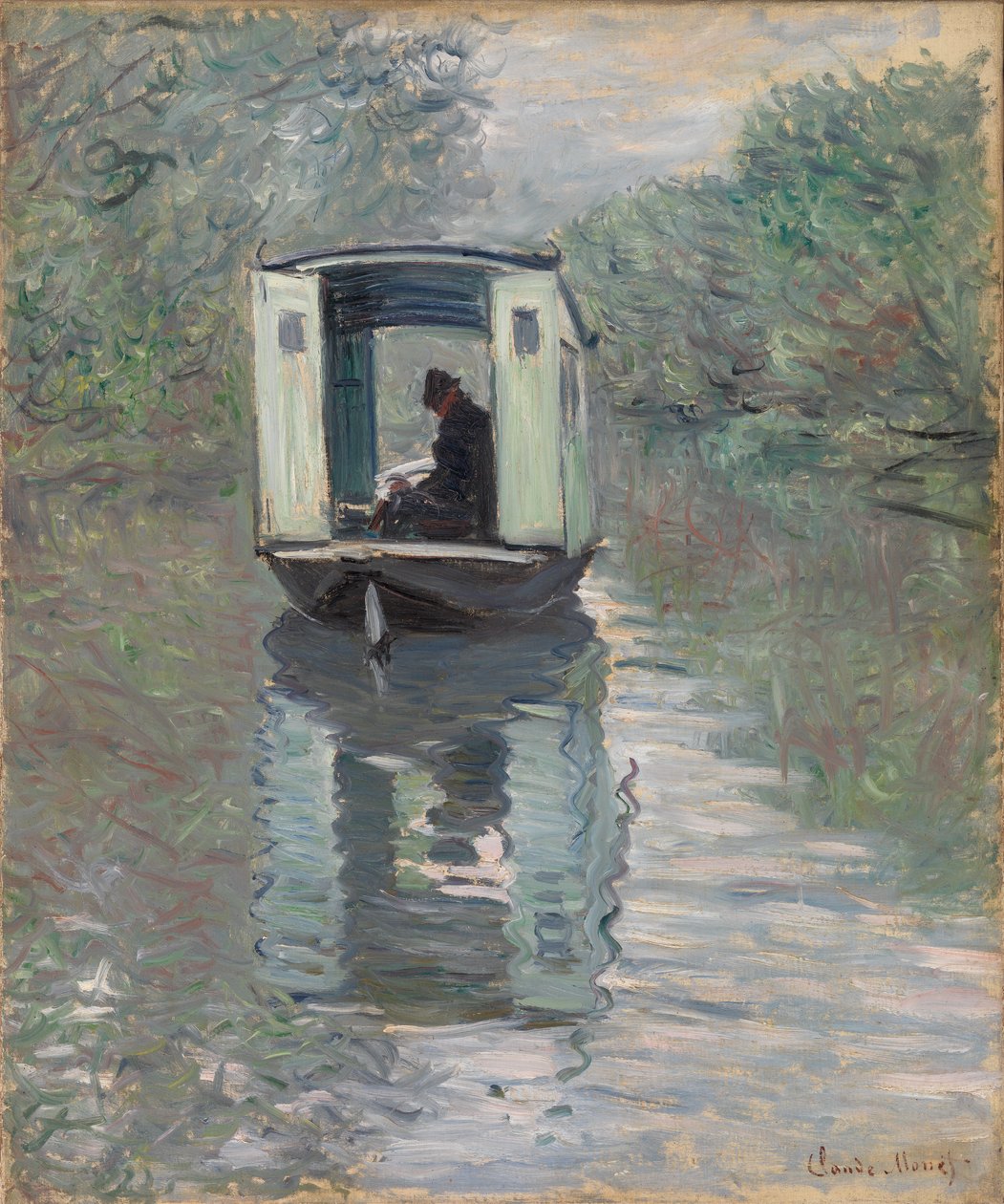 Stüdyo Teknesi (Le Bateau-atelier) by Claude Monet