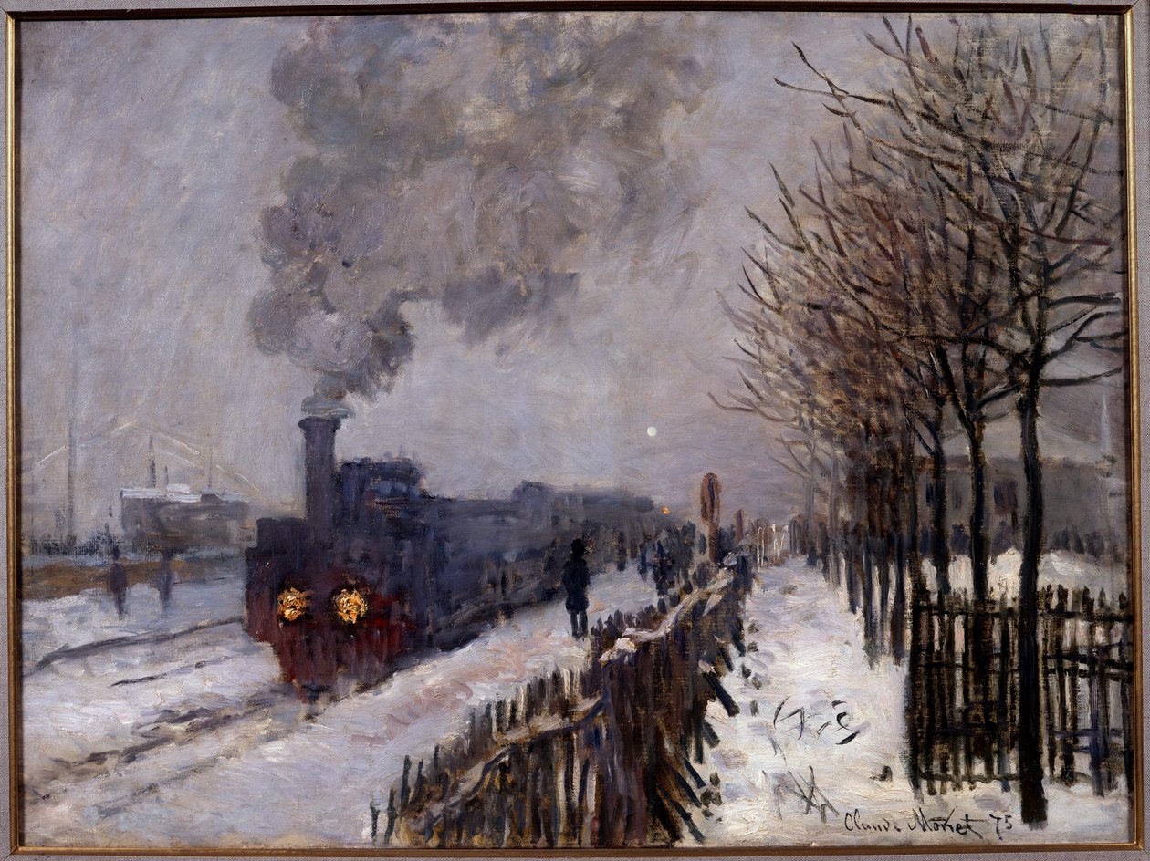 karda tren by Claude Monet