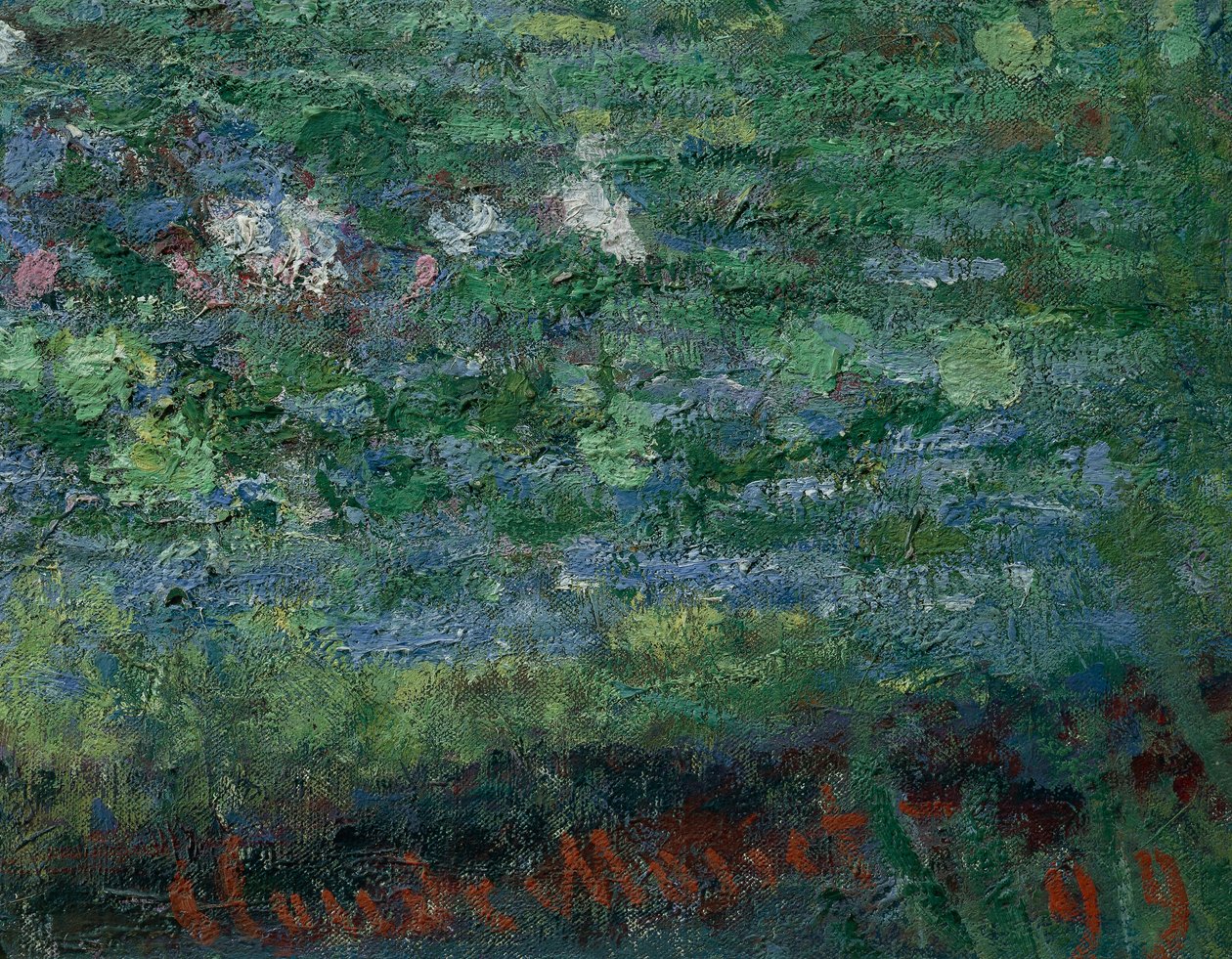 Nilüfer Göleti: Yeşil Uyum by Claude Monet