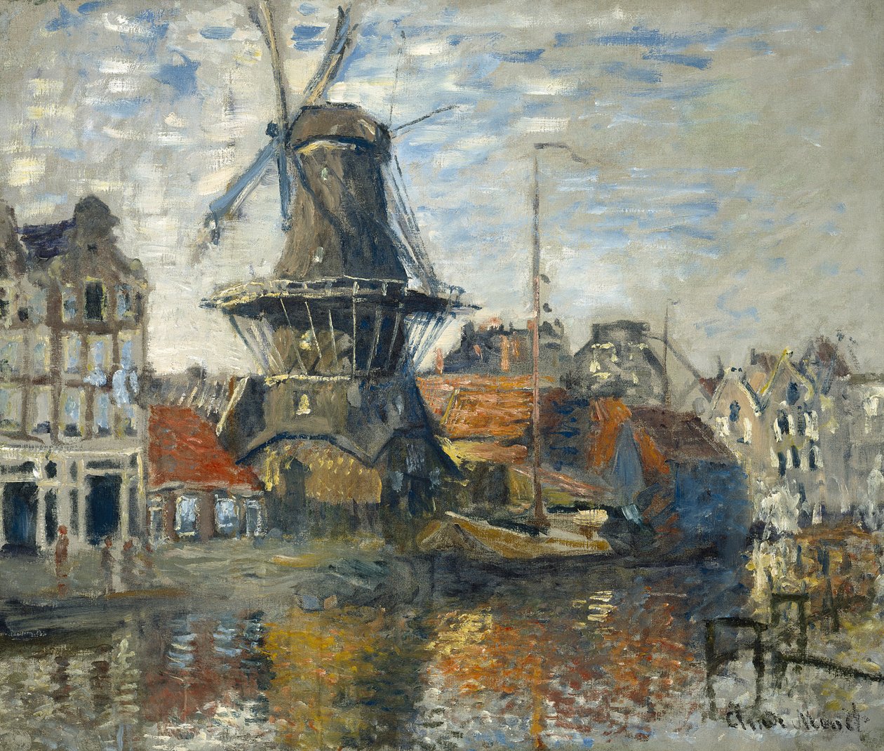 Yel Değirmeni, Amsterdam, 1871 by Claude Monet