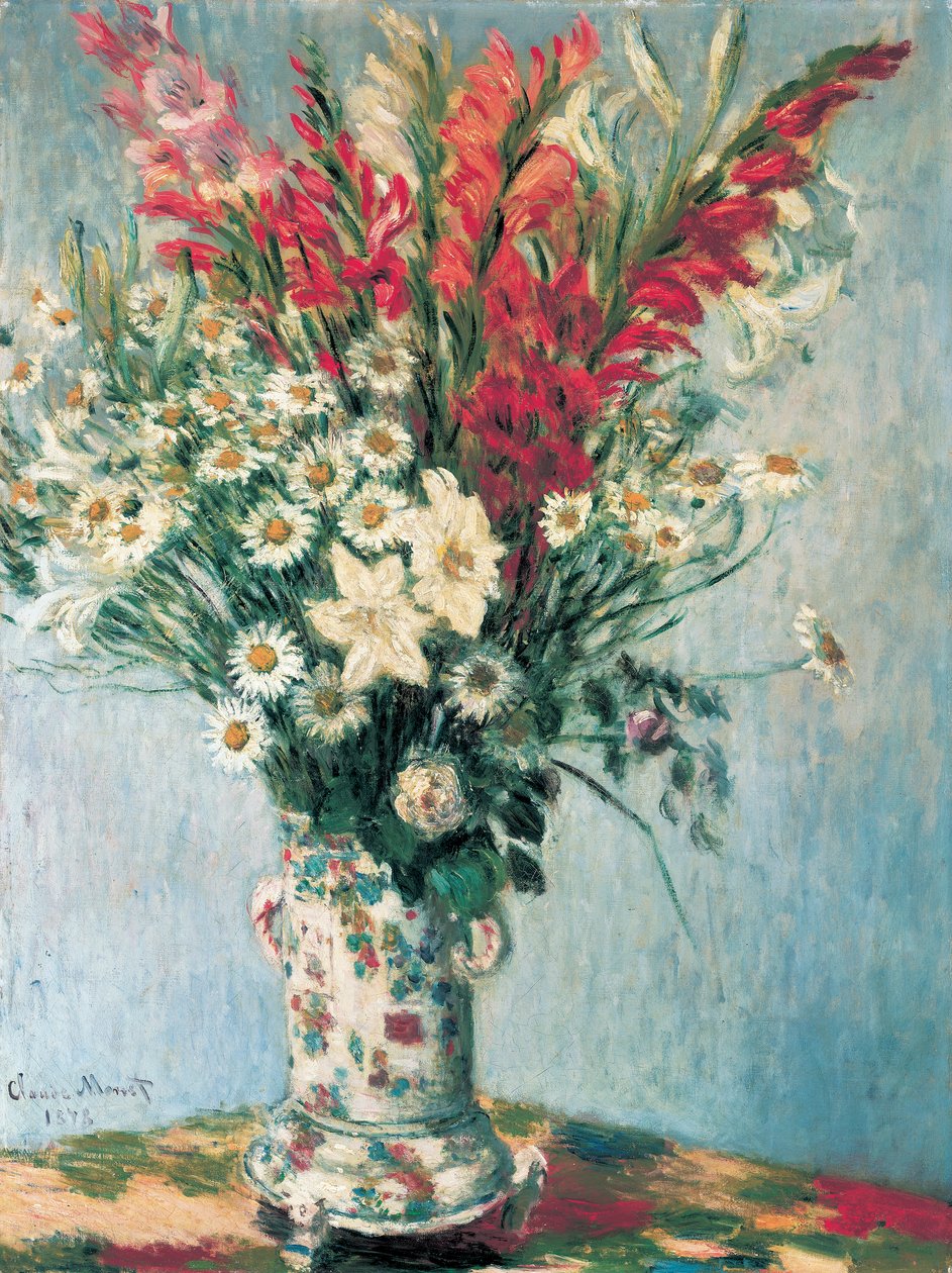 Çiçek vazosu, 1878 by Claude Monet