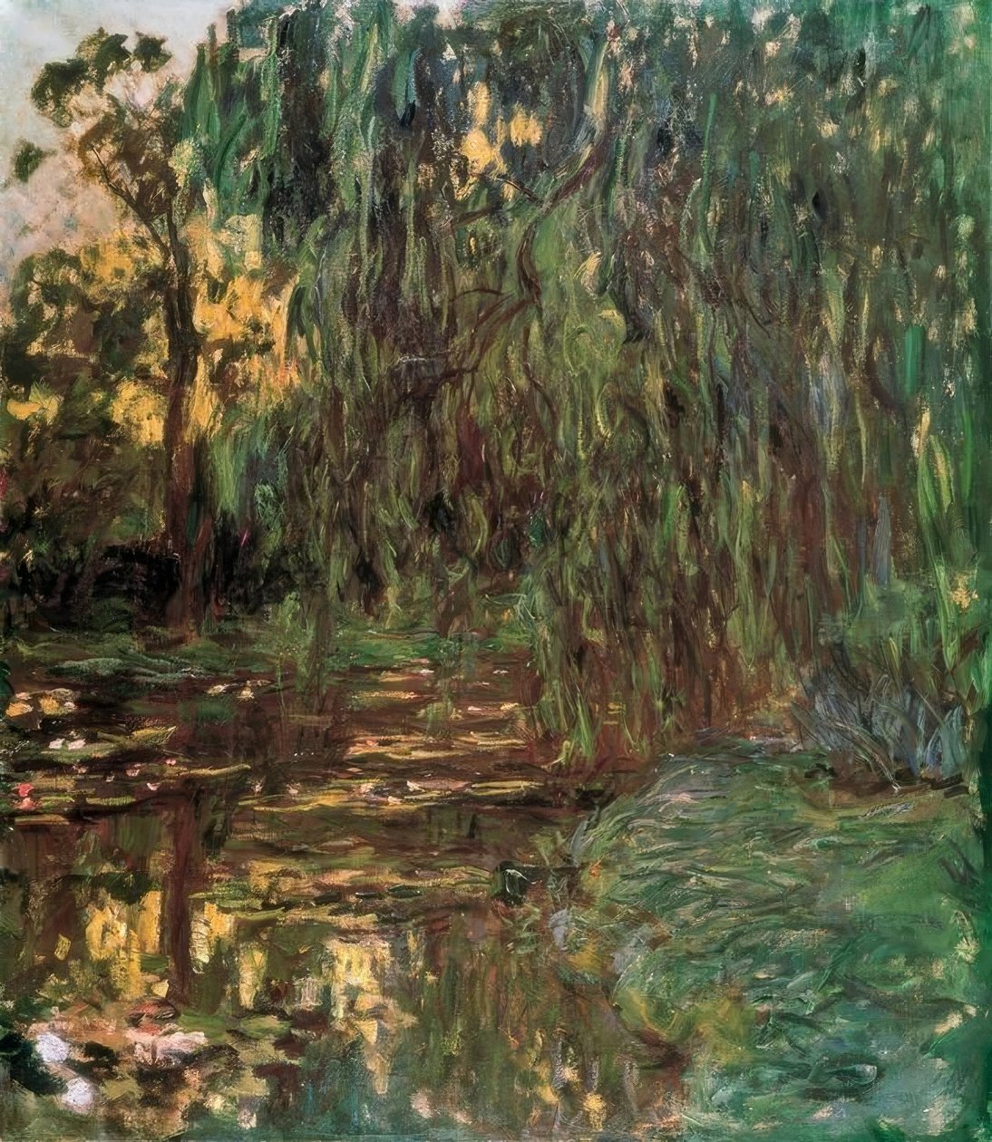 Söğüt ile nilüfer göletinin görünümü by Claude Monet