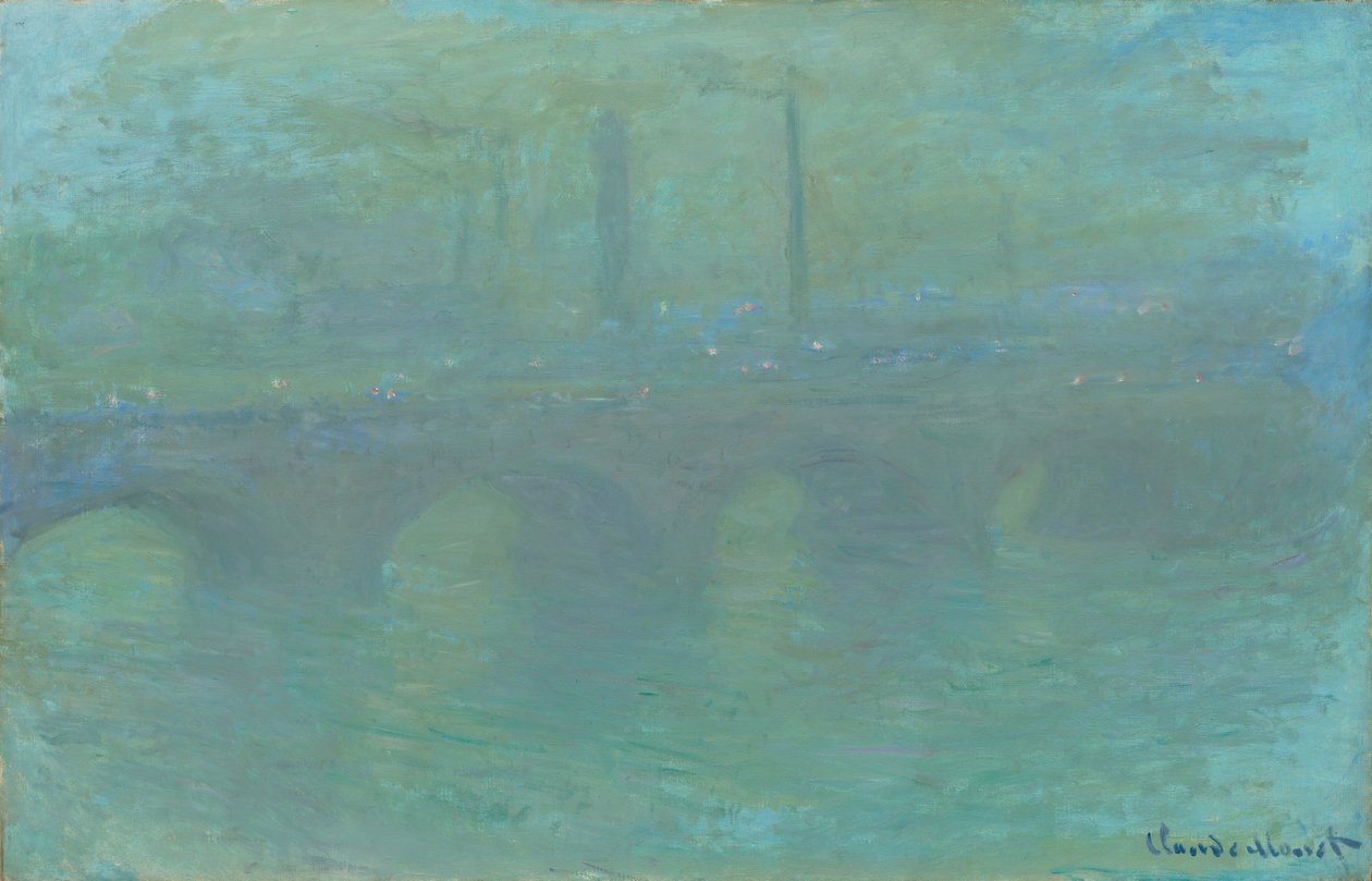 Waterloo Köprüsü, Londra, Alacakaranlıkta, 1904. by Claude Monet