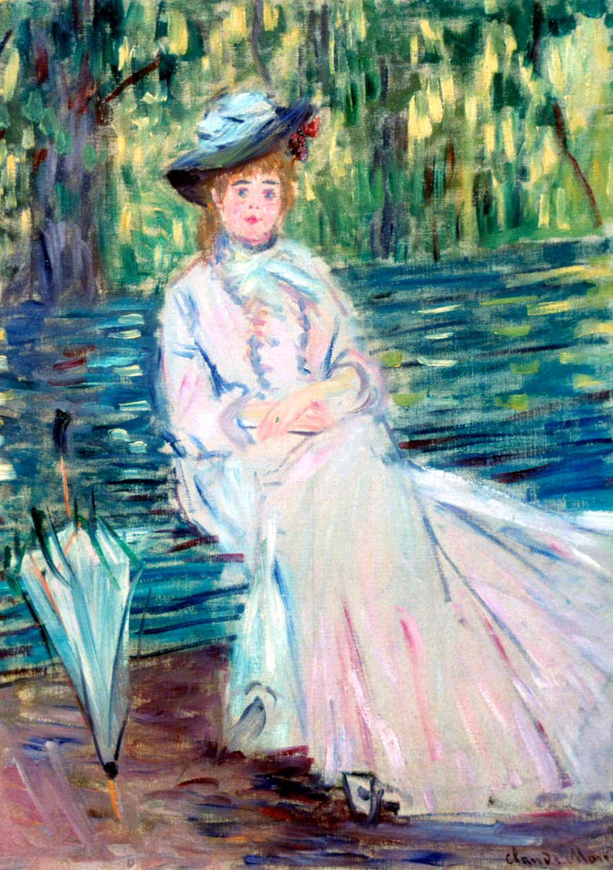 Bankta Oturan Kadın, c1874 by Claude Monet