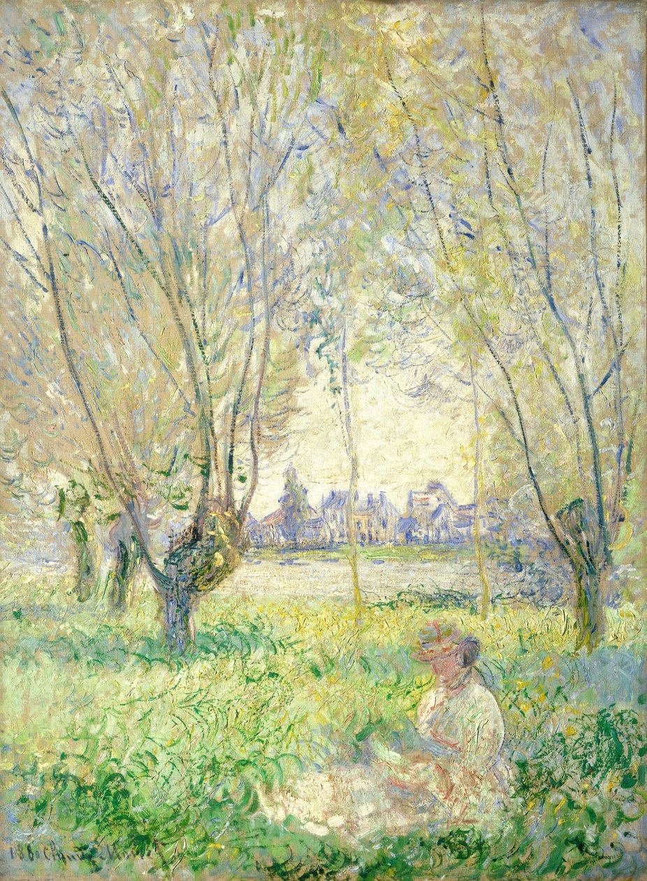 Söğütlerin Altında Oturan Kadın, 1880. by Claude Monet