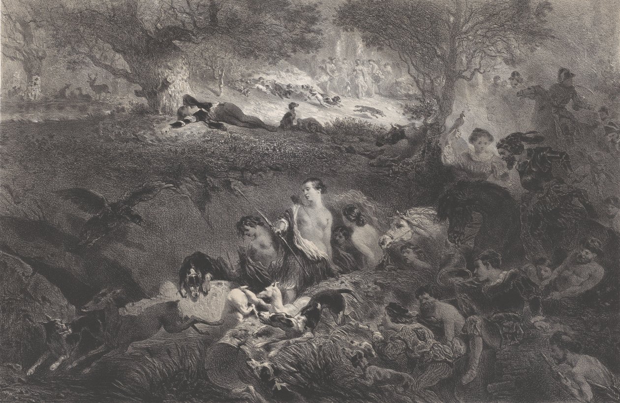 Av Düşleri, 1858. by Célestin Nanteuil