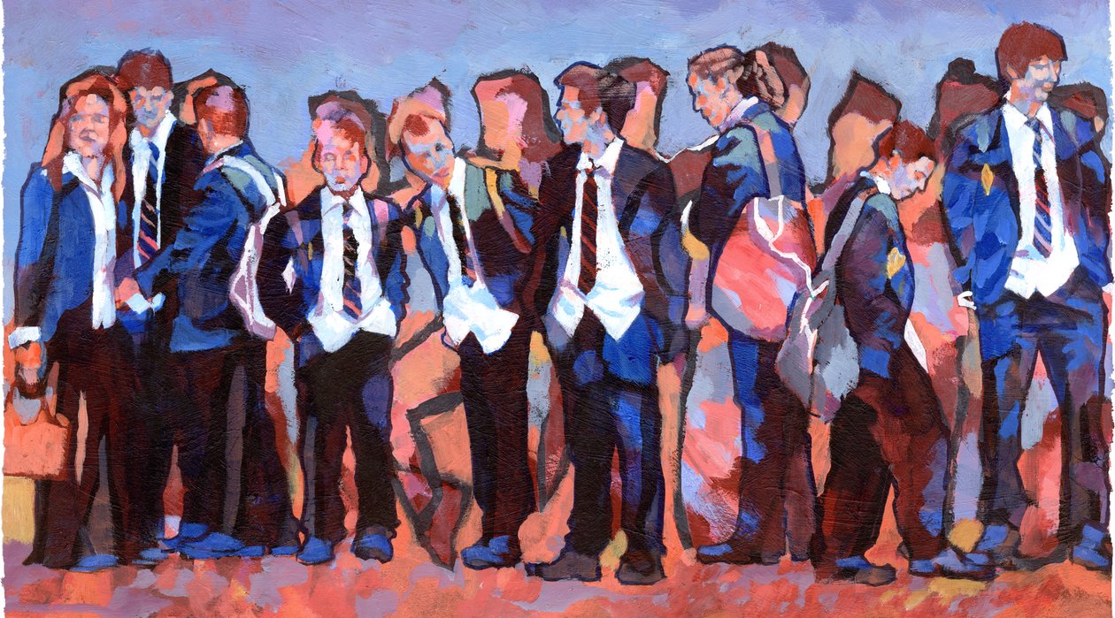 Platform, 2007 (gemide akrilik) by Clive Metcalfe