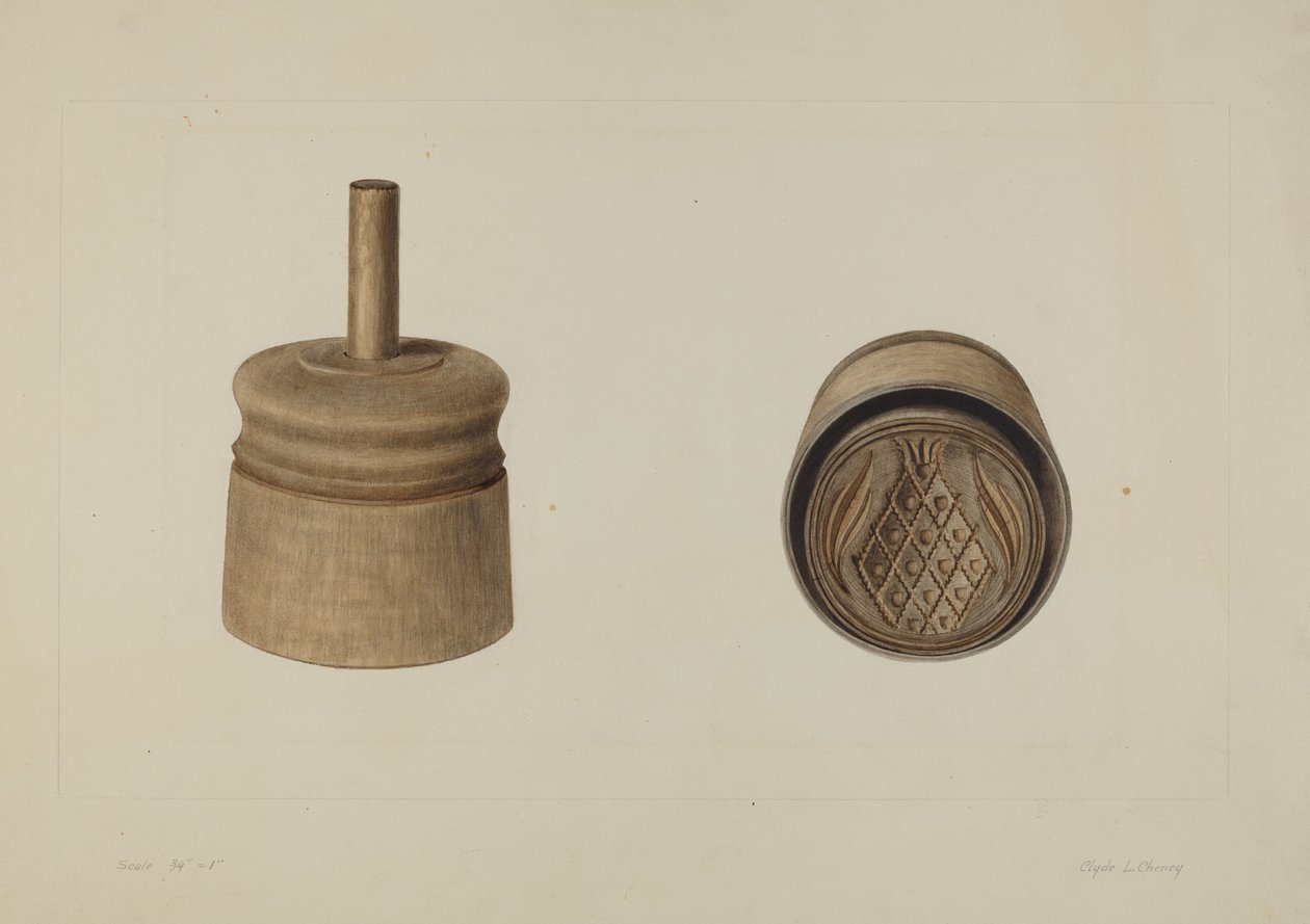 Pa. Alman Tereyağı Kalıbı by Clyde L. Cheney