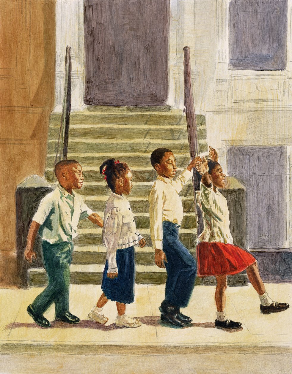 Follow Me, 1995 (gemide yağ ve kurşun kalem) by Colin Bootman