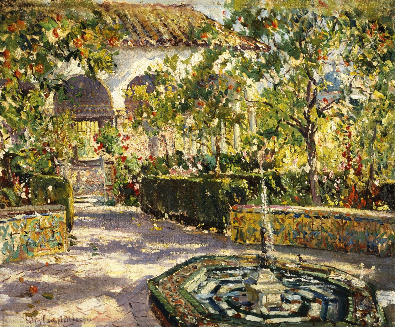 Alcazar Bahçeleri, Sevilla by Colin Campbell Cooper