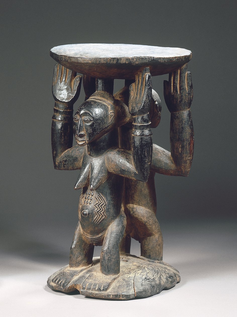 Luba Hemba tabure (ahşap) by Congolese Congolese