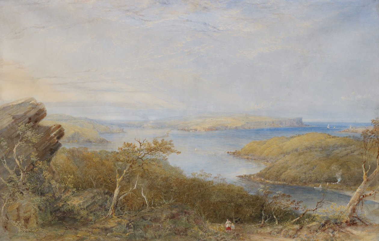 Balmoral, Sidney Limanı yukarıdan Kuzey Başı by Conrad Martens
