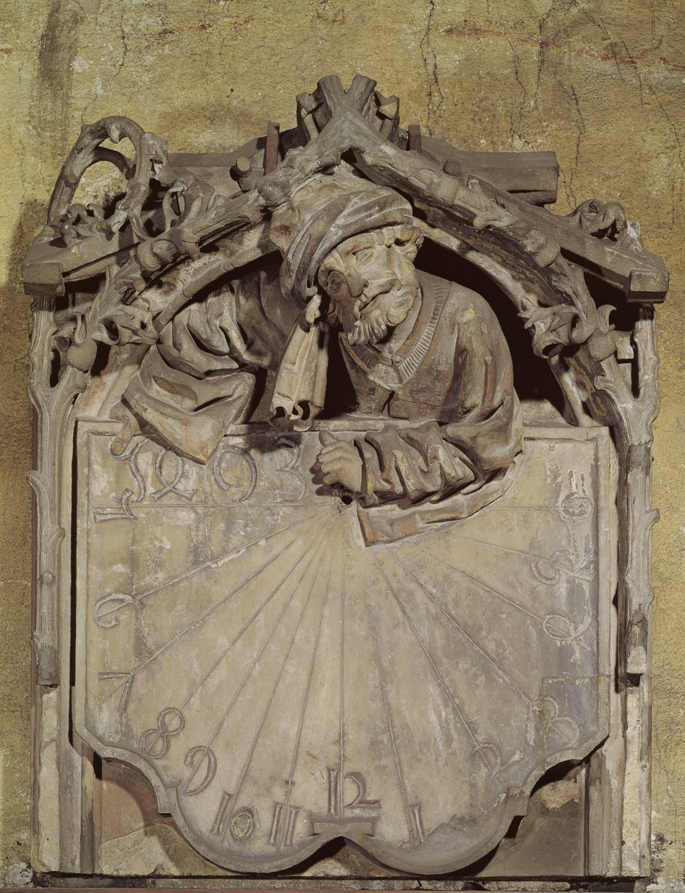 Astronom figürlü güneş saati, 1493 by Conrat Sifer