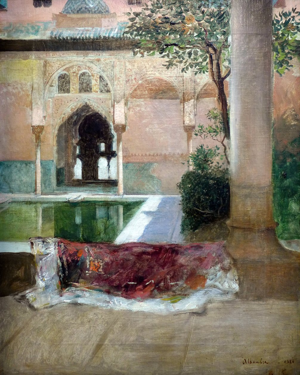 Granada Elhamra Avlusu, 1880 by Constant