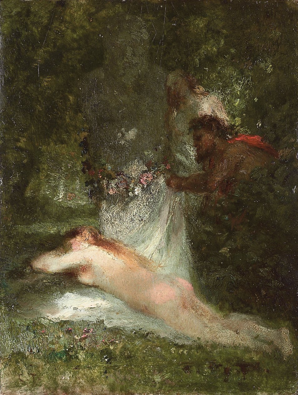 perinin uykusu by Constant Emile Troyon