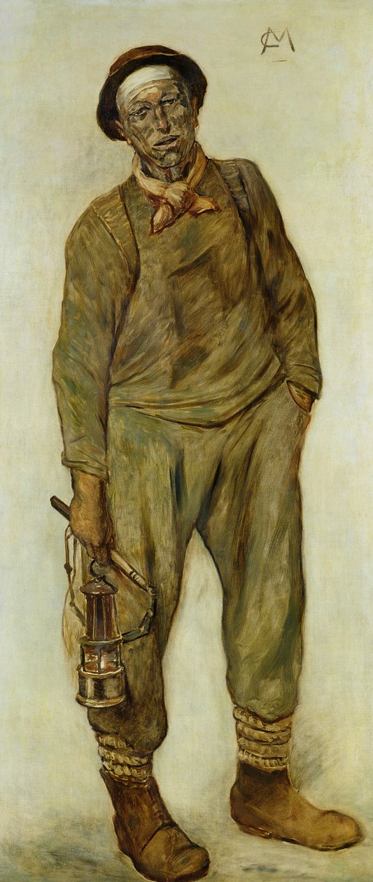 Bir madenci by Constantin Emile Meunier
